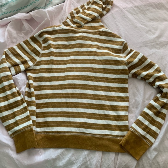 yellow striped zip up hoodie - Picture 7 of 8